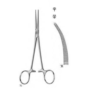 CRILE, 16 cm (6") 1x2 teeth CVD. Kocher