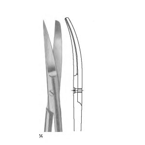 Operating Scissors Slender Type, 14.5 cm (5 1/2") CVD. S/B