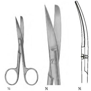 Operating Scissors, 17.5 cm (7") CVD. S/B